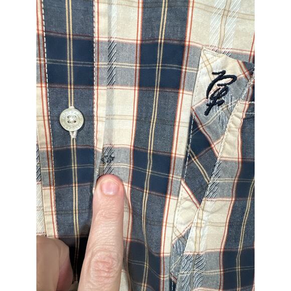 PhatFarm Shirt Men's Size 2XL Blue Plaid‎ Button Up Classic Grandpa Oversized - Picture 4 of 7